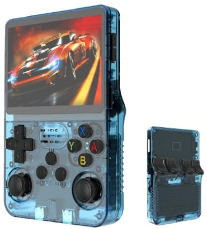 Infinity Console™ Alles in einemRetro-Gaming R36S Retro Tragbarer Handheld Spielkonsolen 64G 3,5 IPS Bildschirm mit 20000 Klassischen Spielen, Pocket für Jugendliche