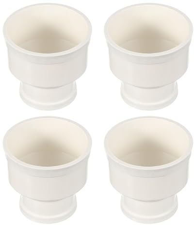 Nexarelle 4pcs Duct Reducer (75mm to 50mm) - PVC Round Duct Adapter Connector Fitting Pipe Increaser Reducer, Fits DWV (Drain, Waste and Vent) Air Ventilation Ducting