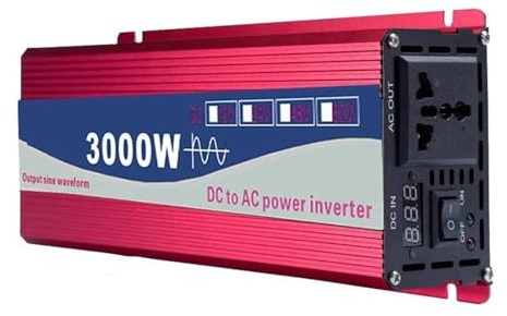 Convertisseur Onduleur Puissance Micro-onduleur Solaire 3000W pour Voiture Onduleur À Onde Sinusoïdale 12V/24V DC À 110V 220V AC Convertisseur Tension(60V,240V(60HZ))