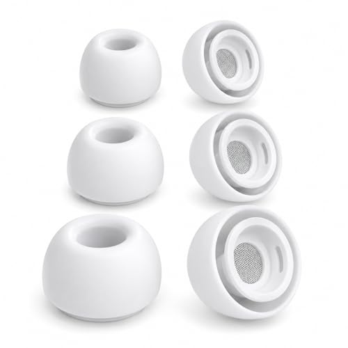 Senshuomy Silicone Replacement Ear Tips, 3 Pairs S/M/L Soft Earbud Tips | Food-grade hypoallergenic silicone anti-yellow tear resistant, anti-slip ergonomic fit for sports