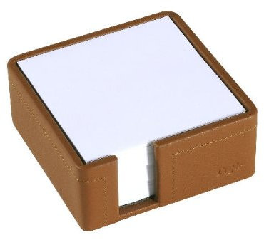Läufer 39058 Scala Zettelbox, naturgenarbtes Rindsleder, cognac, Handgefertigt aus Echtleder in Deutschland, Zettelkasten aus Leder