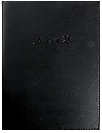 Exacompta - 29422E - Agenda Journalier Journal 29/2 Barbara 2 pages par jour pour planning 10 utilisateurs - 21 x 29,7 cm - Janvier à Décembre 2026 - Coloris noir