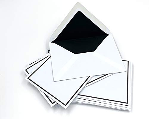 50 Trauerumschläge mit schwarzem Rahmen, C6 = 162 x 114 mm, schwarzes Seidenfutter