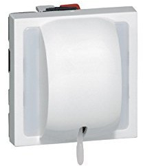 Legrand Mosaic 077014 Pull-Cord Switch 2-Way 2 Modules White by Legrand