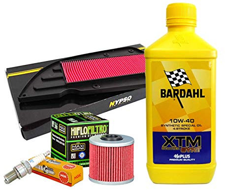 Kit tagliando Bardahl XTM 10W40 filtro olio aria candela Kymco K-XCT IE 125/300