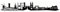 Samunshi® Oberhausen Skyline Aufkleber Sticker Autoaufkleber City Gedruckt - 100x16,4cm schwarz