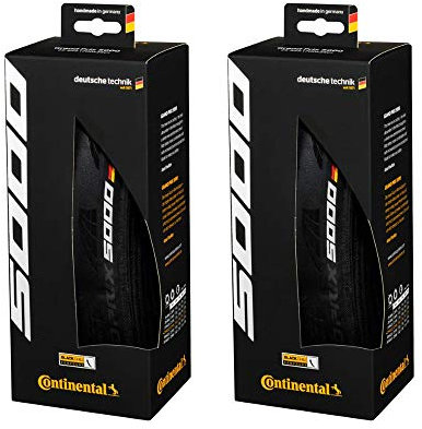 Continental 2er Set Grand Prix 5000 Rennrad Reifen schwarz Faltbar, 700x23C