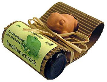 Dekoratives Raumduft Set Terracotta Duftstein Frosch mit 10ml ätherischem Öl Insektenschreck Deko Geschenk Duft