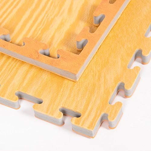 Budodrake Set: Kampfsportmatten Holz-Sand-Optik / 100 x 100 x 2,5cm (16er Pack)
