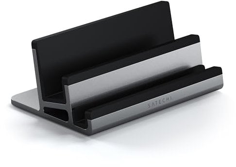 Satechi Dual Vertical Aluminum Stand – Universal Compatibility - MacBook Pro, MacBook Air, iPad Pro, iPad Air, iPad Mini, iPhones 15/14/13/12 and more