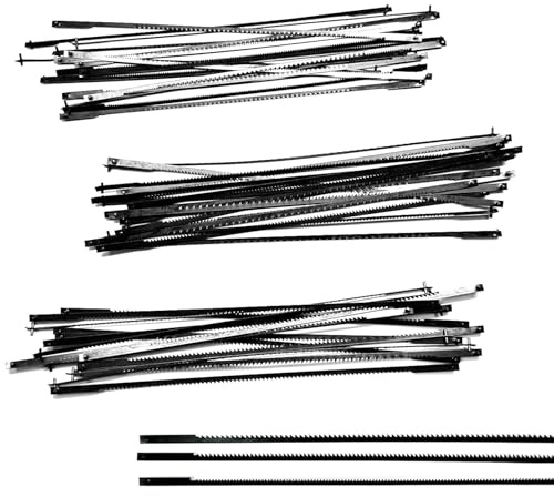 6-1/2 Inch Coping Saw Blades Pin End 45Pack (15 TPI/18 TPI/24 TPI), Scroll Saw Blades for Sawing Wood, Plastic, Non-Ferrous Metals