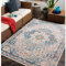 Livabliss Assa Outdoor Teppich wetterfest - In und Outdoor Teppich für Balkon 200x275 cm, Terrasse, Garten, Küche - Teppiche Boho Style für draußen - Blau, Beige, Rost