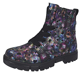 RICOSTA Mädchen Schnürstiefeletten Suri,Kinder Stiefeletten,WMS:Mittel,lose Einlage, TEX,uebergangsstiefel,warm,Boots,schwarz (092),39 EU