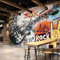 Graffiti Gitarre Rock Thema Tapete 3D Musik Bar Ktv Industriedekor Hintergrund Wandbild Tapete 3D TV Wandbild Tapete Wanddekoration fototapete 3d Vlies wandbild Schlafzimmer-350cm×256cm