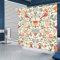 Hykiee Duschvorhang 180X180cm, Anti-Schimmel Duschvorhänge mit 12 Duschvorhängeringen, weiß Shower Curtain Dusch Vorhang Blickdicht, Waschbar, Wasserdicht für Badewanne und Dusche (Vogel)