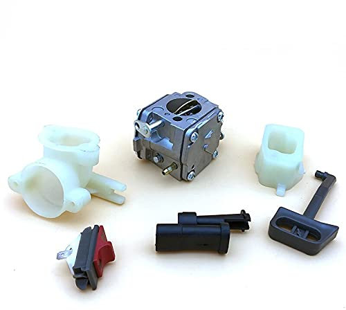 Luxuypon Kit de interruptor espaciador de admisión de espacio de carburador de repuesto compatible con Husqvarna 268 268XP 272 272XP 266 61 piezas de motosierra