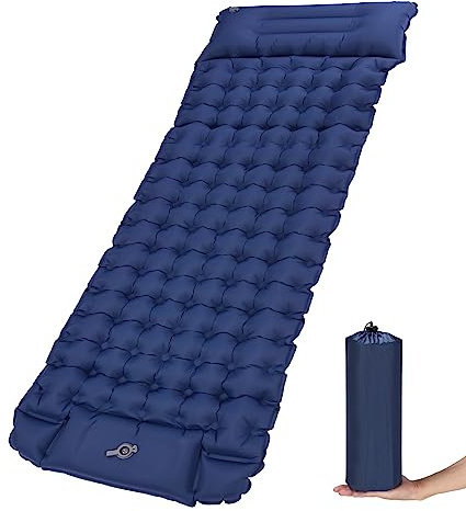 Zawaer Matelas De Camping, Autogonflant, Coussin D'air Ultraléger, Gonflable Avec Pompe à Pied, Pour Randonnée, Tapis De Sol Camping, Couchage, Pour Voyage.