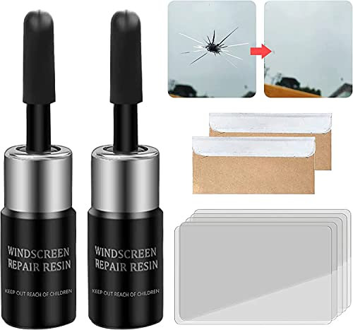 Kit de Reparación Parabrisas Automóvil,Kit de reparación de Parabrisas,Auto Glass Nano Repair Fluid,Liquido Parabrisas Coche,Kit Reparacion Parabrisas Coche,Kit Reparacion Vidrio,para Astillas,2Pcs