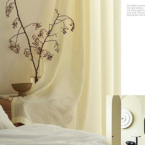 Ayoiow Wohnzimmer Vorhang, Verdunkelungsvorhang Beige 137X214CM Ür Maximale Verdunkelungsvorhang In Wohnräumen Schlafzimmern Büros