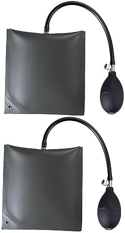 2 Pack Air Wedge Pump Car Air Shim Auto Adjustable Air Wedge Bag Pump Leveling and Alignment Tool Inflatable Shim Bag for Car, Home Use, Door Installation, Window and More Green