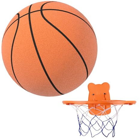 Ristyur Basketball,Hush Handle Basketball - Kein Ton-Basketball, leicht, leicht zu greifen, stummgeschalteter Basketball für Kinder, weicher Basketball
