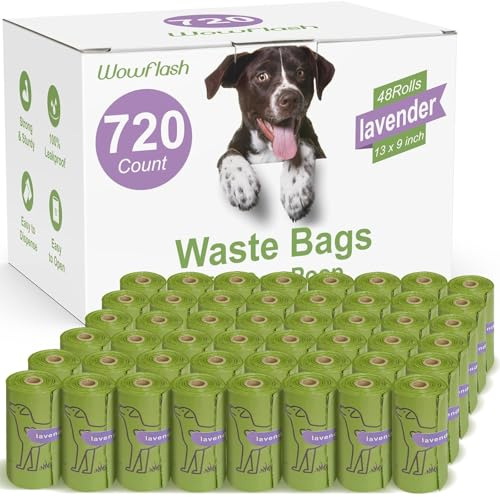 720 Count Lavender Scented 13” x 9” Dog Poop Bags Rolls