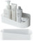 Bncxdc duschablage ohne bohren, 2PCS Kunststoff duschregal, Selbstklebende badezimmer organizer shampoo halterung für dusche, für Küche und Bad mit 2 durchsichtigen Aufklebern (Weiß)
