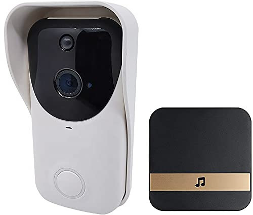 WiFi Video Doorbell 1080P, Wireless Doorbell Camera with Motion Detection, 2-Way Audio, Night Vision, 135° Wide-Angle, Rechargeable Battery Powered Suitable for Alexa/Google Home (Size : Camera)