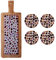 Little Creations - DIY Mosaik Bastelset Erwachsene Altrosa | 1x Servierplatte & 4x Untersetzter | Komplettes Set aus Mosaiksteinen und Holz | Selbst gestalten und basteln