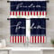 Nesphy Küchengardinen mit USA-Flagge, Volant und Etagen-Set, 91,4 cm, Unabhängigkeitstag, rote blaue Streifen, Stangentasche, kurze Etage, Vorhang für Zimmer, Freiheit, Urlaub, Küchendekoration