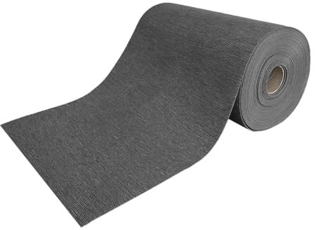 Acomoda Textil – Alfombra de Pasillo por Metros para Hogar y Oficina. Alfombra Larga, Antideslizante, Lavable y Acolchada de Cocina, Alfombrilla de Entrada, Comedor y Recibidor. (2 Metros, Gris)