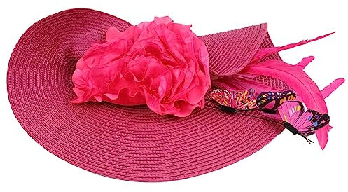 ANDRESLAD Tea Party Fascinator Hut Für Stirnband Mit Schmetterlingsdekor Accessoire Für Hochzeiten Geburtstagsfeiern Und Leicht Und Zu Tragen
