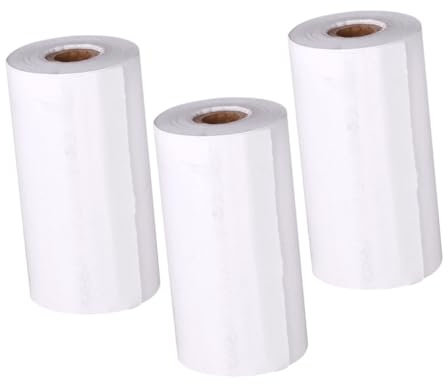 TOGEVAL Sofortbildkamera-zubehör 3 Rollen Thermopapier Nachfüllpapier Kassenbonpapier Robust Praktisch