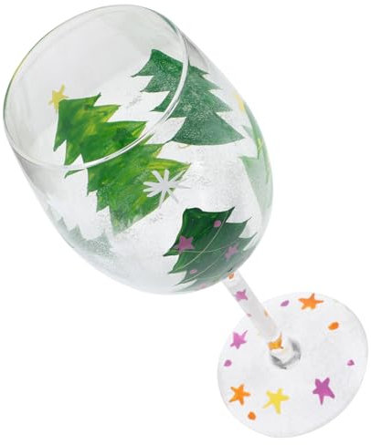 PRETYZOOM Weihnachtskelchglas-trinkbecher 450 Ml Weinglas Mit Weihnachtsmotiv Multifunktionaler Partybecher Aus Glas Für Familientreffen