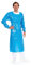 FRANZ MENSCH 1 Stück Hygostar Ärmelschürze | TPU, blau, B: 90cm, L: 140cm, Wasserdicht Langarm Schürze, Arbeitsschürze, Metzgerschürze