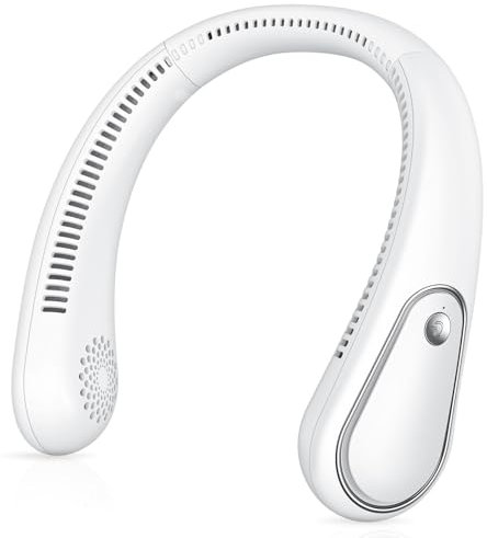 Ventilateur de Cou Portable - 360° Rafraîchissant sans Pales - 3 Vitesses Réglables - Ultra Silencieux (<35dB) - Batterie 4000mAh - Rechargeable USB - Pour Bureau, Voyage, Maison - Idéal Été