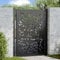 qohoio 4100990 Garden Gate Black 105x130 cm Steel Flame Design Garden Gates High galvanised wrought iron metal swing gate