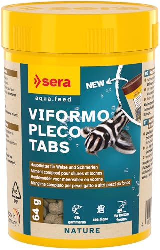 sera Viformo Pleco Tabs 100ml | Nahrhaftes Tablettenfutter für Welse | Wels- & Schmerlenfutter | Ohne Farb- & Konservierungsstoffe | Artgerechte Ernährung für Bodenfische | Mit vitaminreichen Seealgen