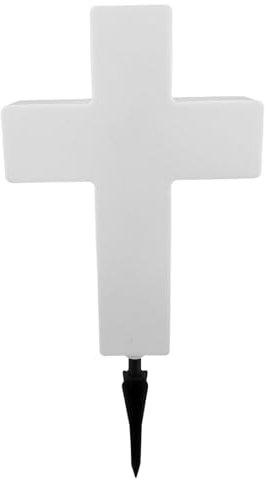 UKCOCO Lanternes Solaires à Croix Pour Cimetière Décoration De Tombe Étanche Avec Éclairage Solaire Pour Commémoration Nocturne