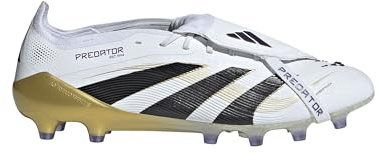 adidas Fold Over Tongue Mens Astro Turf Football Boots White/Black/Gold 10.5