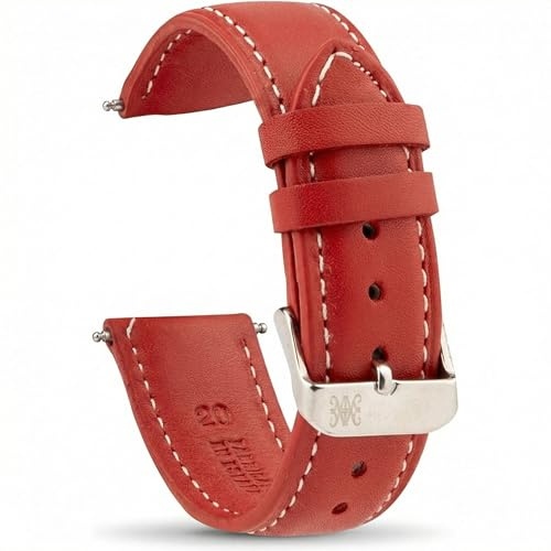 Moreira Correa de Reloj de Piel Hecha en España – Cuero Genuino Artesanal, Pasador Tradicional con Herramienta, Hebilla de Acero Inoxidable, Disponible en 14mm 16mm 18mm 20mm 22mm 24mm, Hombre y Mujer