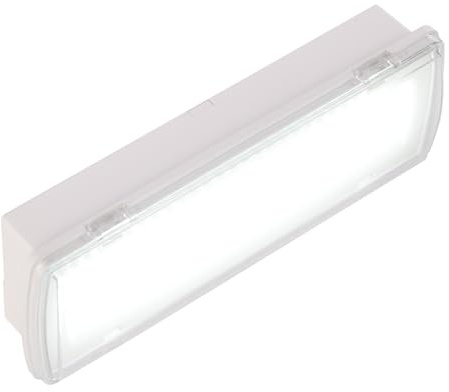 Alpinaluz LED-Notfalllampe, wasserdicht, Autotest, 5 W, 520 lm, IP54, 3 Stunden Laufzeit, Unterputz- oder Aufputz-Modus, permanenter / nicht permanenter Modus, mit Testknopf und Kontrollleuchten