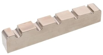 Mikinona Sillet pré-entaillé pour basse 5 cordes - Sillet de blocage de cordes à fond plat en alliage de titane de 1,7 pouce, accessoire d'amélioration pour basse électrique pour performances