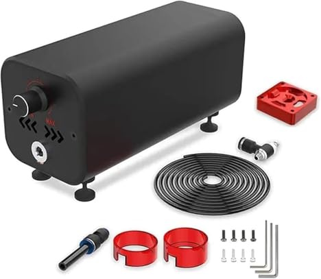 10-30L/Min Air Assist Pump Kit for Laser Cutter & Engraver, Efficient Smoke and Dust Removal Air Assist System