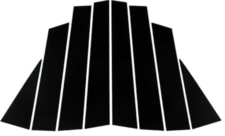 Car Door Window Pillar Trim for Nissan Qashqai J11 2016-2022, 8Pcs Black Car Door Window Trim Pillar Posts Decorative Cover Trim