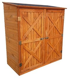Promadino Geräteschrank Pforzheim groß, honigbraun