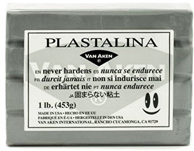 Van Aken Plastalina Modeling Clay - Gray, 1 lb, Modeling Clay
