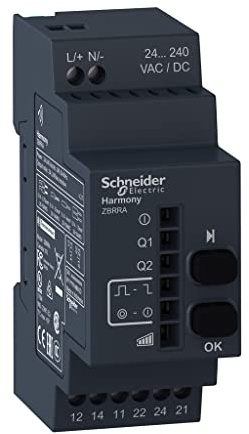 Schneider ZBRRA Programmierbarer Empfänger, 2 Relais, 24.240 V Wechsel.-/Gleichsp, 2 Drucktaster, 6 Leds