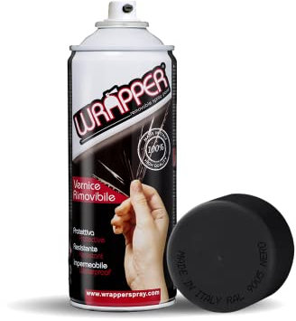 wrapper 400WRAPPER9005M 400 ml Sprüh Folie Ablösbar Lackieren, Schwarz