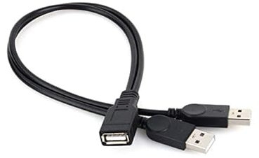 Villageboom Divisor USB Y 1 a 2 - Cada compra financia africano. Proyectos solares - Cable USB doble, 1 conector hembra 2 macho - Especial para la carga, no para la transferencia de datos